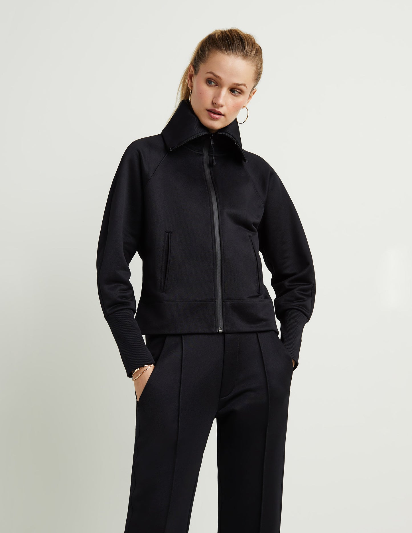 Funnel-Neck Track Jacket