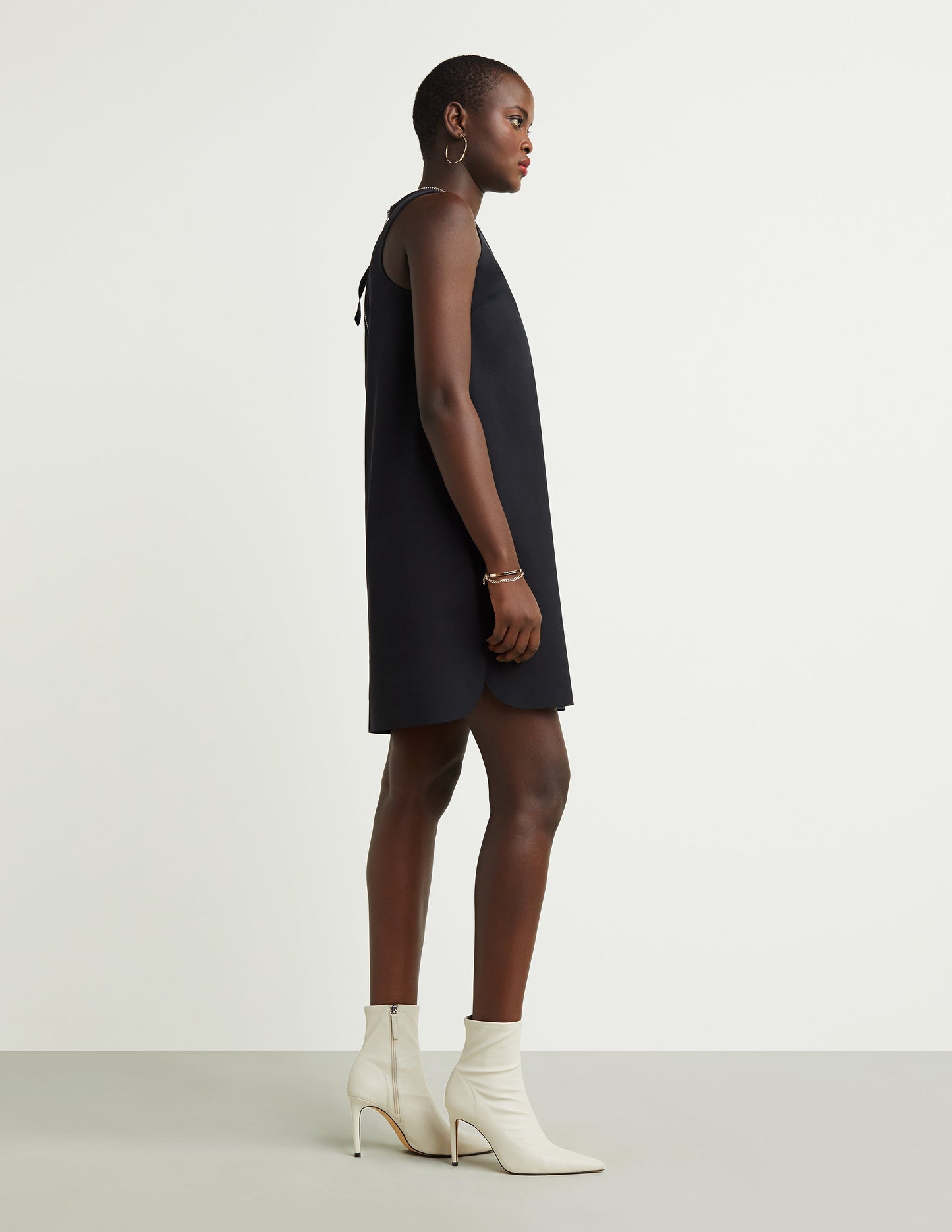 Back-Zip Shirttail Dress