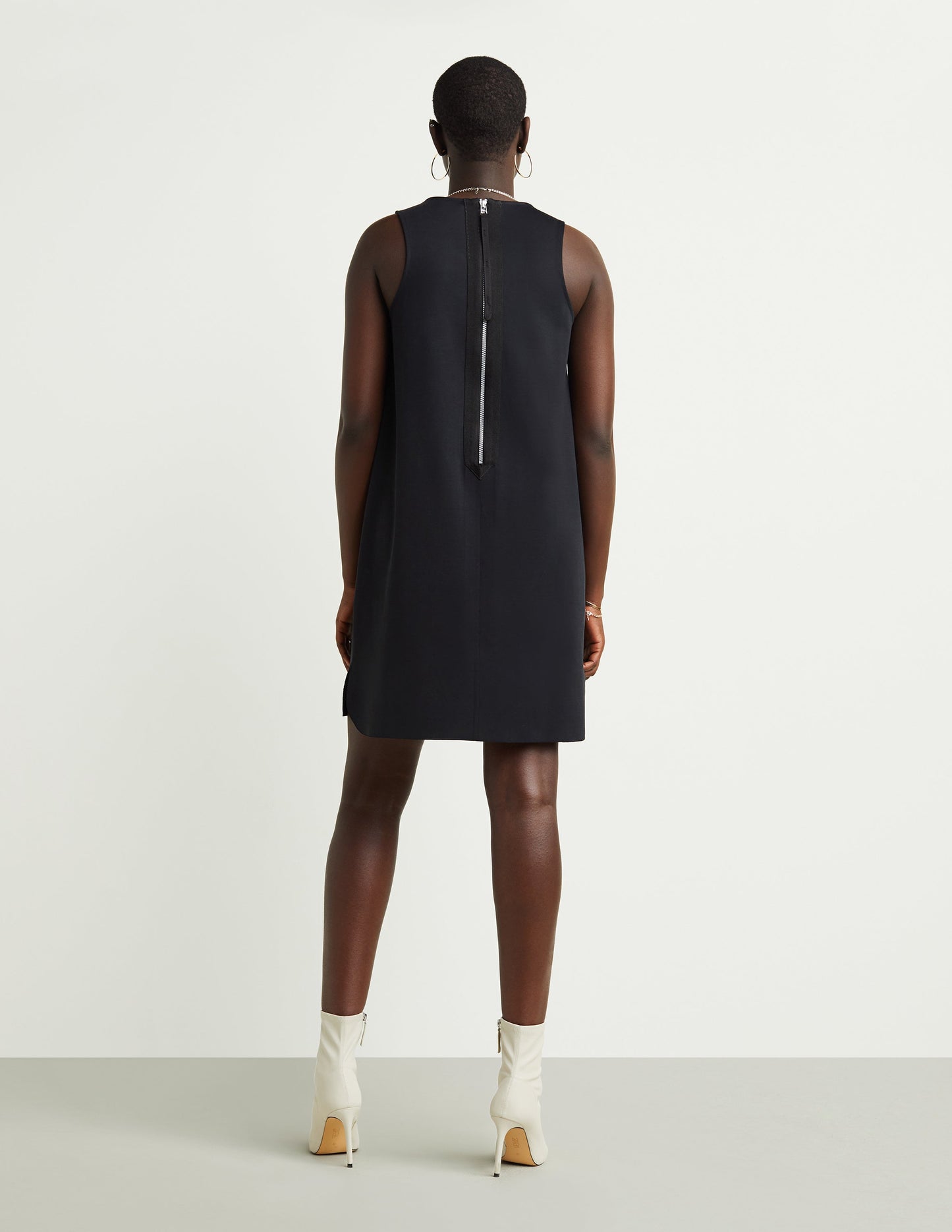 Back-Zip Shirttail Dress