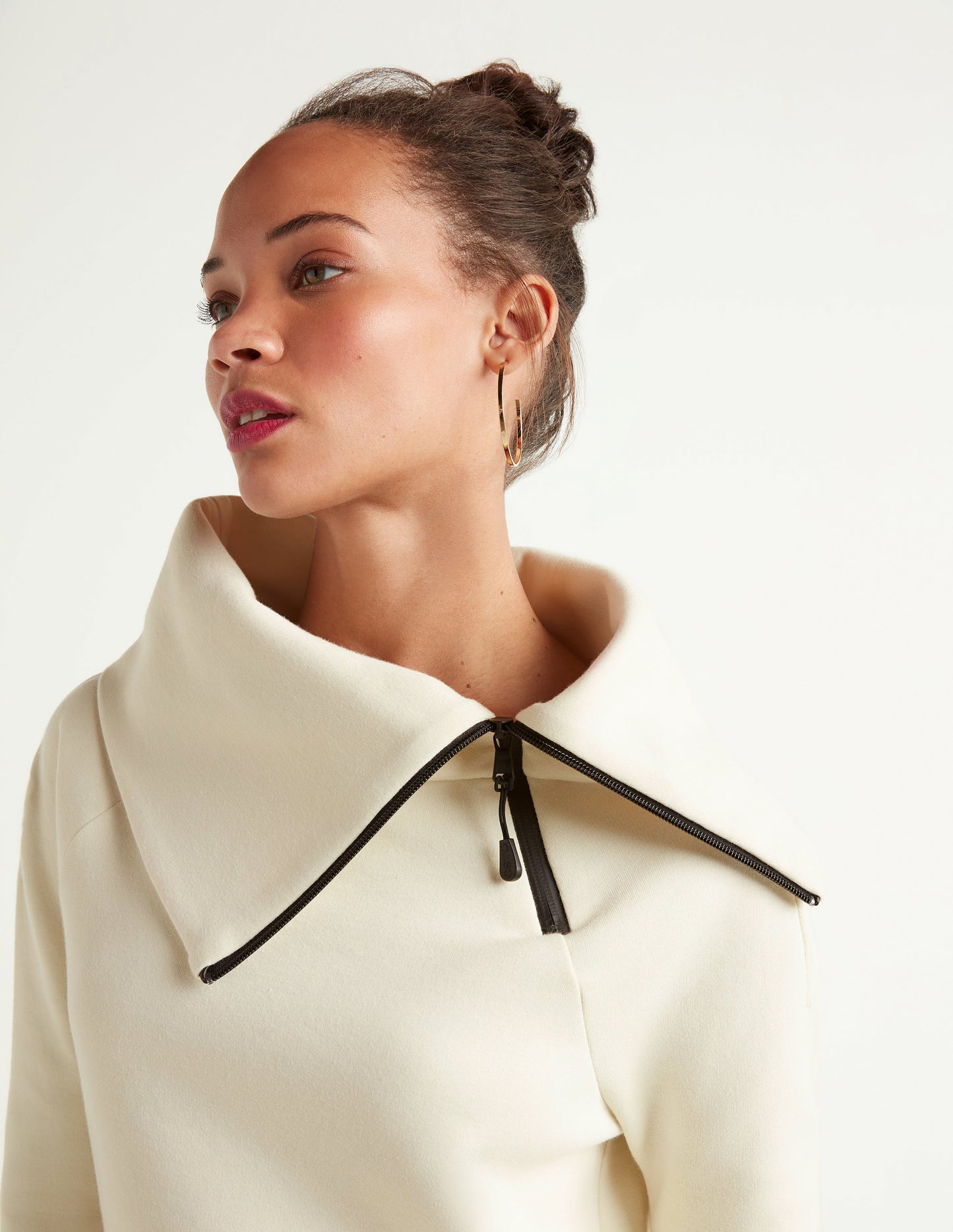 Funnel-Neck Zip Top