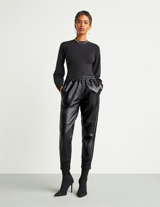 Leather Jogger Pant