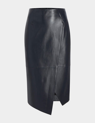 Leather Wrap Skirt Midnight [DO NOT USE]