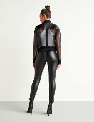 Sheer Bomber Jacket Black