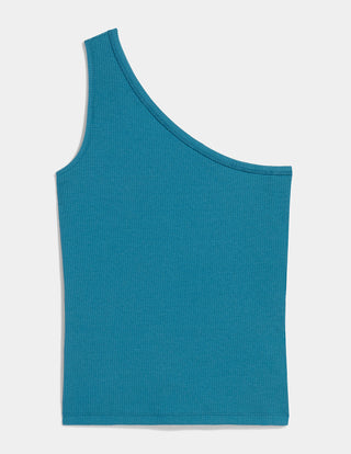 One Shoulder Rib Knit Top