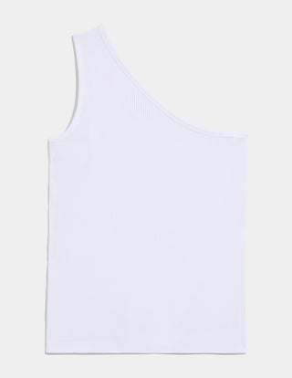 One Shoulder Rib Knit Top