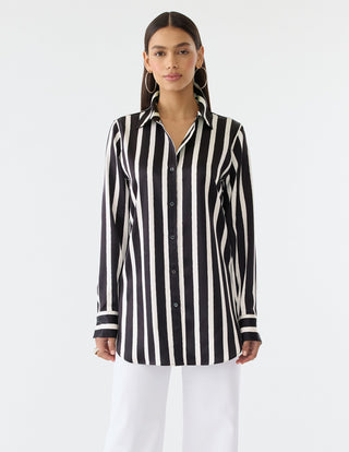 Striped Button Down Tunic