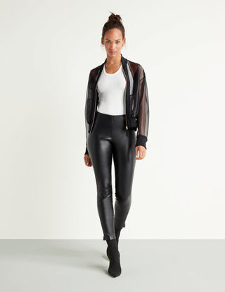 Sheer Bomber Jacket Black