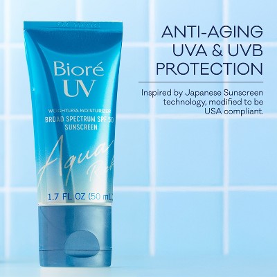 Biore UV Aqua Rich Daily Hydrating Facial Moisturizer SPF 50 1.7 fl oz - Imperfect Box