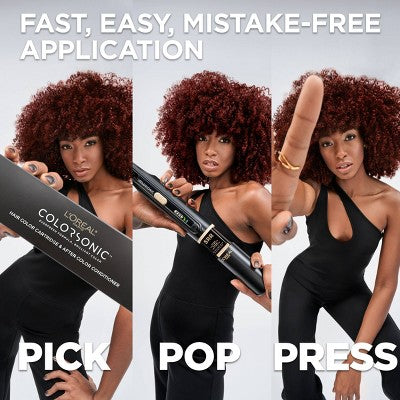 L'Oreal Paris Colorsonic Permanent Hair Color Cartridge Darkest Brown Mahogany 3M - Imperfect Box
