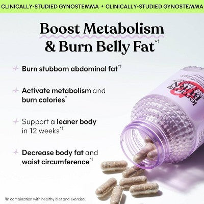 Lemme Burn Capsules Metabolism & Belly Fat Support 60ct - New