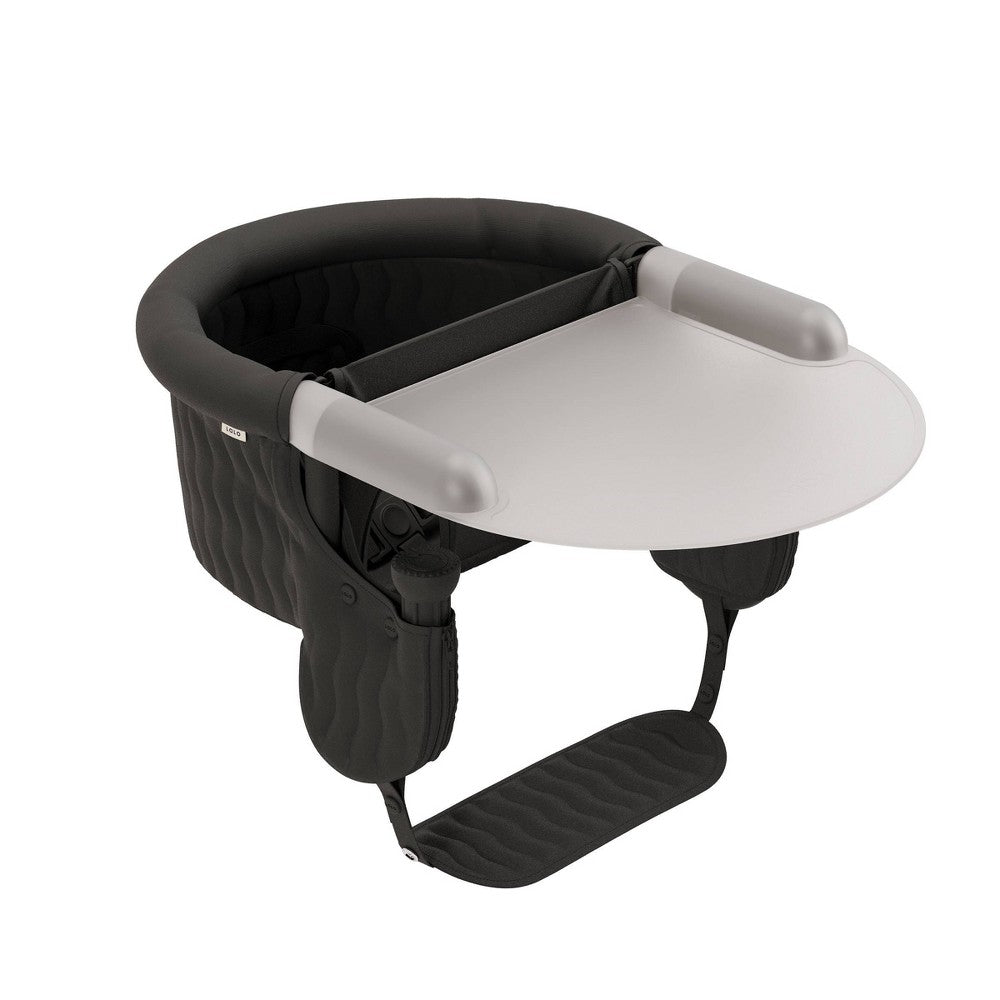 Lalo HookOn High Chair with Attachable Silicone Tray  Black