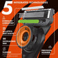 Gillette Labs Mens Special NFL Bengals Edition Shaving Razor with 4 Refills and Magnetic Stand - New
