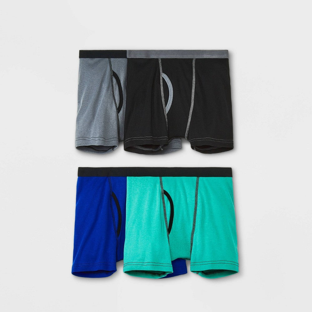 Boys Green Boxer Briefs  Pack of 4