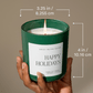 Under the Mistletoe Soy Candle - Green Matte Jar - 15 oz (Fraser Fir)