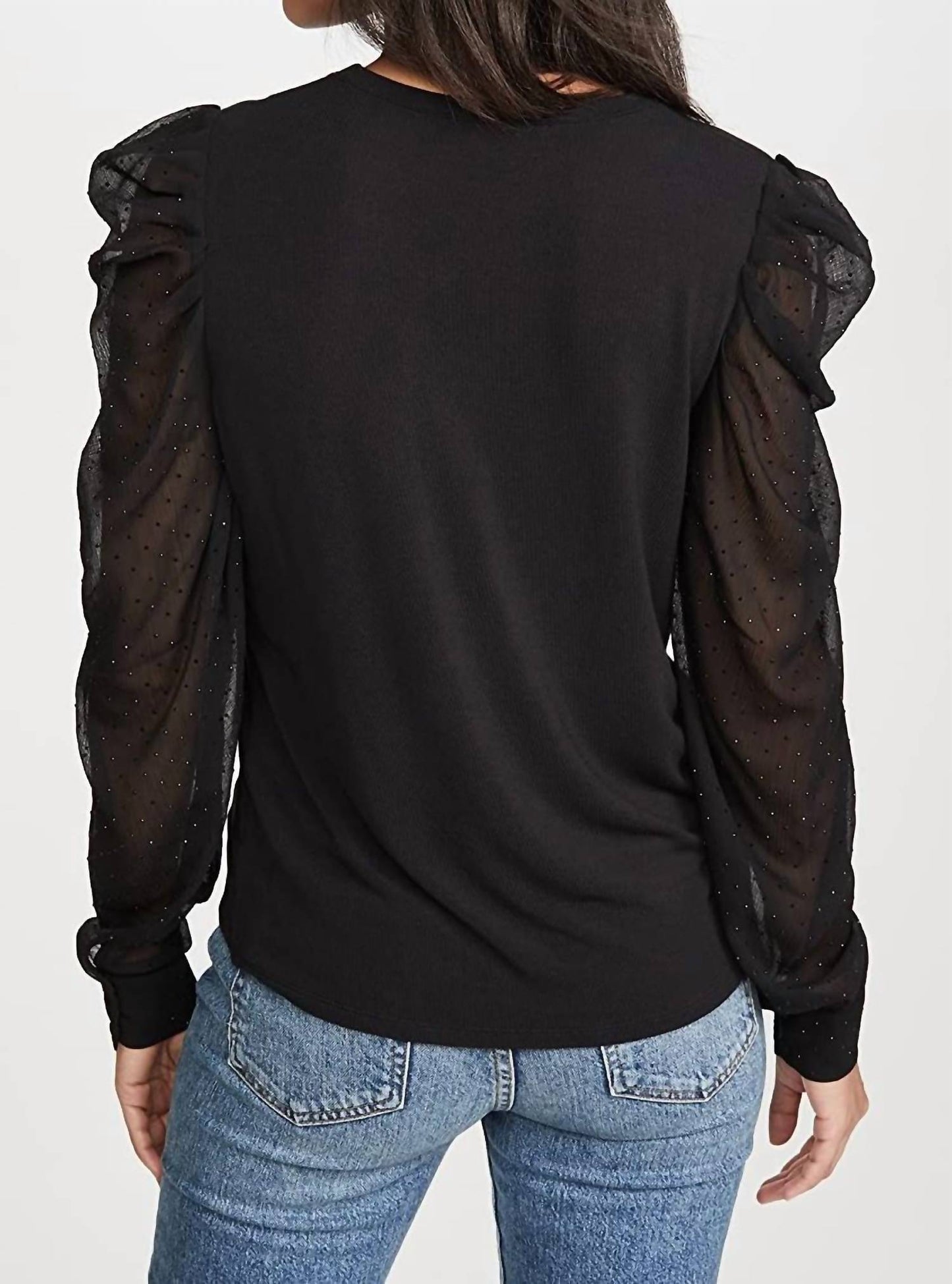 Generation Love - QUINN RHINESTONE PUFF-SLEEVE TOP