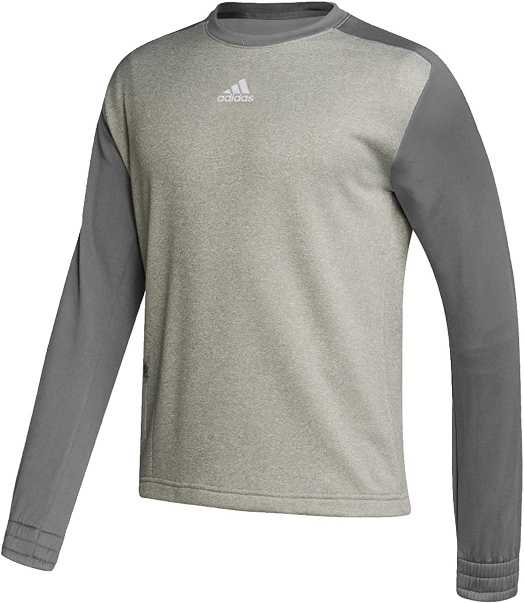 Adidas Men's Team Issue Long Sleeve Crew Shirt Gray Size X-Large