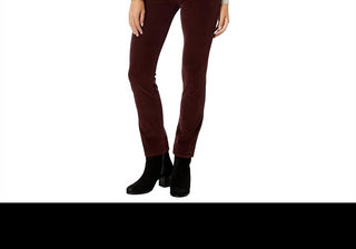 AG Jeans Mari High-Waist Slim Straight Leg Jeans Brown