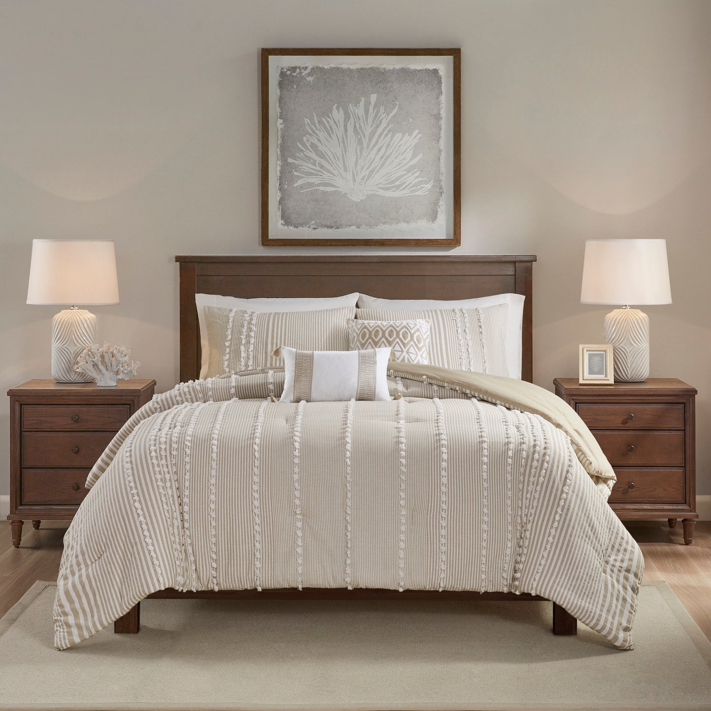 Anslee 3 Piece Cotton Yarn Dyed Comforter Set