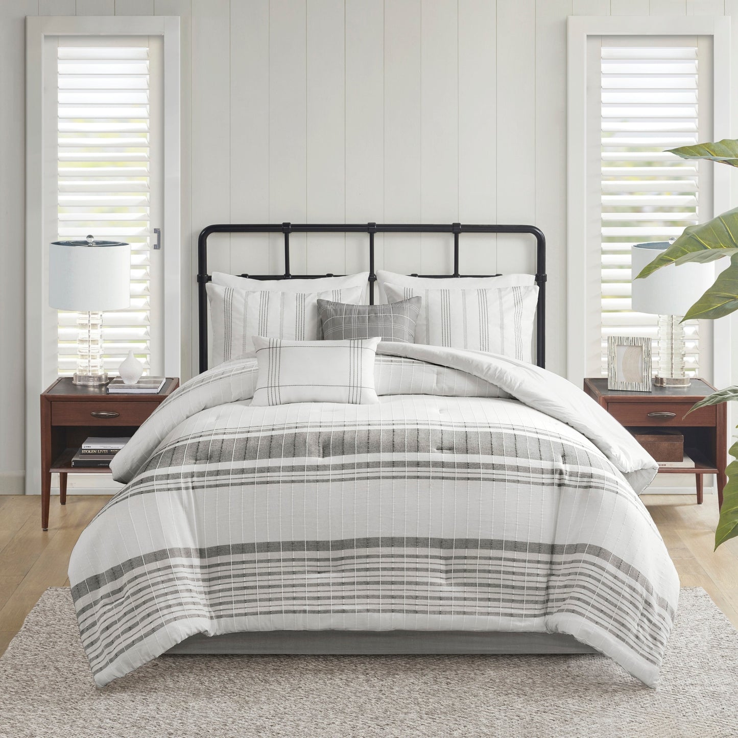 Morgan Cotton Jacquard Comforter Set - 6 Piece