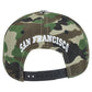 San Francisco Light Faux Snake Skin Camo Camouflage Snapback Flat Bill Hat Cap