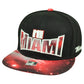 Miami MIA Florida Galactic Sublimated Galaxy Flat Bill Snapback Black Hat Cap