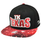 Texas State USA US Black Galactic Sublimated Galaxy Flat Bill Snapback Hat Cap