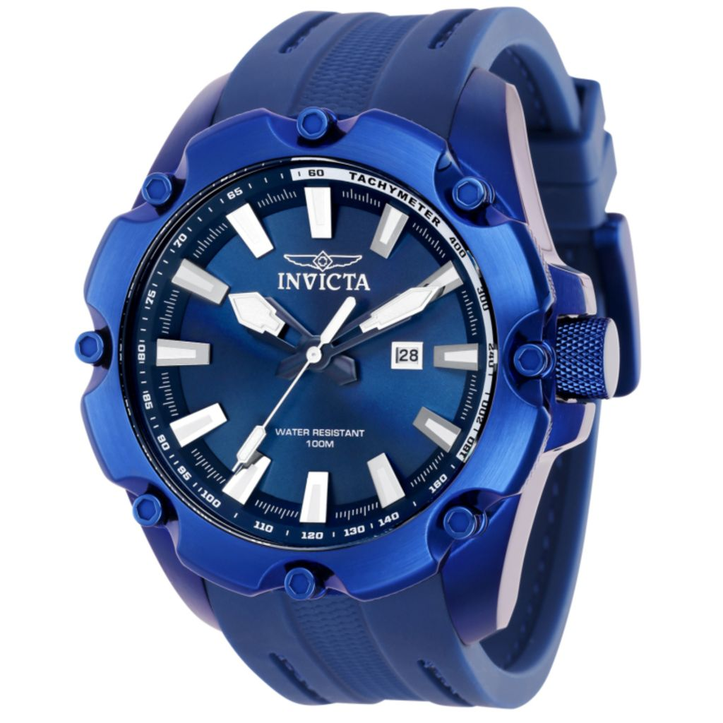 Invicta Specialty 51mm Quartz Date Silicone Strap Watch