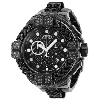 Invicta Reserve Gladiator 60mm Spartacus Swiss Quartz 5.67ctw Black Dia Watch