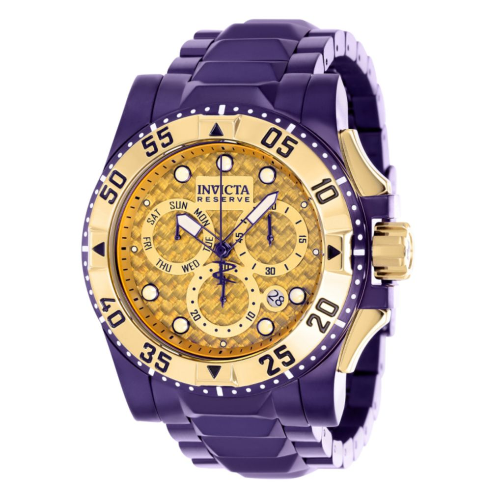 Invicta Reserve 50mm Excursion Purple Label Swiss Quartz Watch – Steals