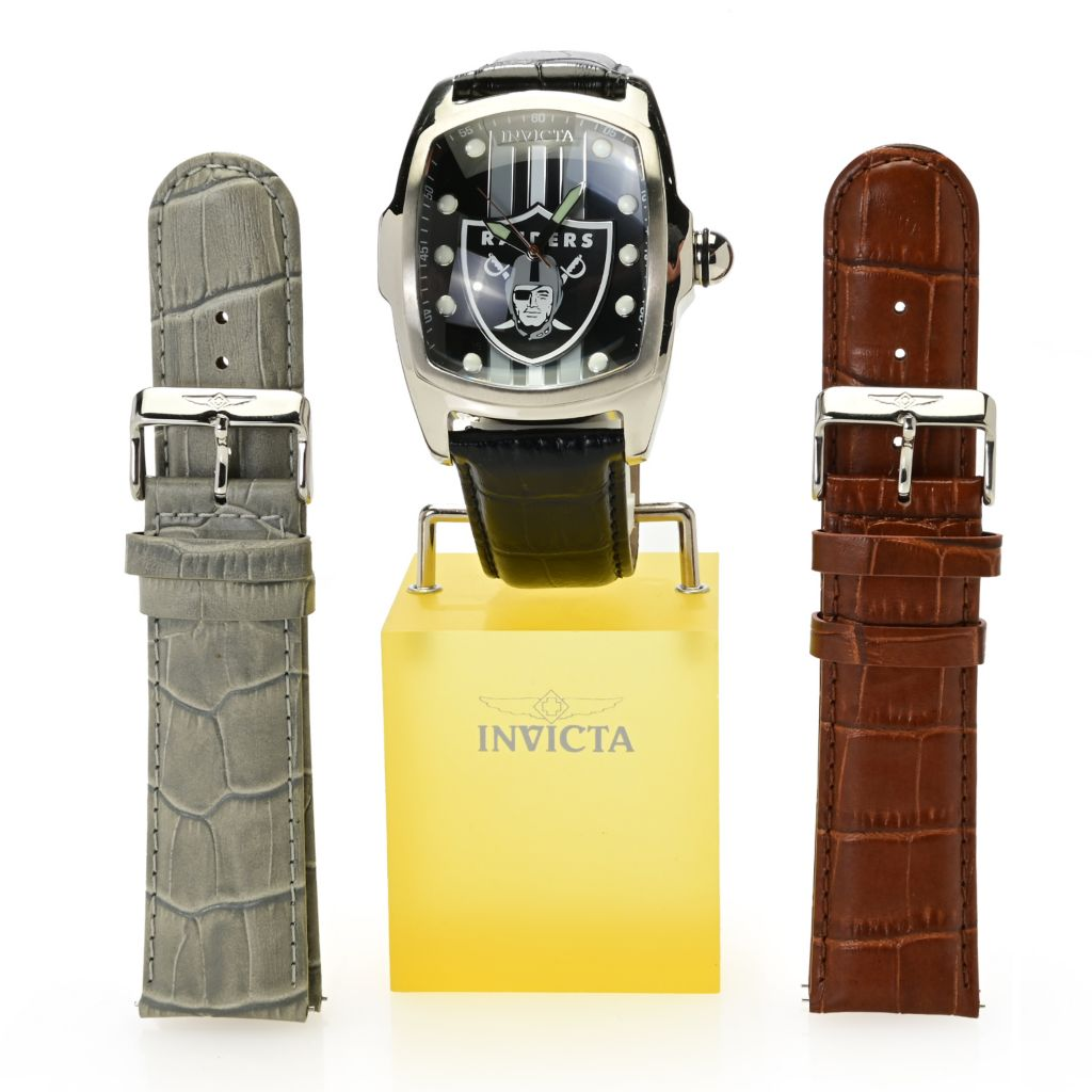 Invicta NFL Lupah 47mm Quartz Watch w/ 3-Piece Strap Set