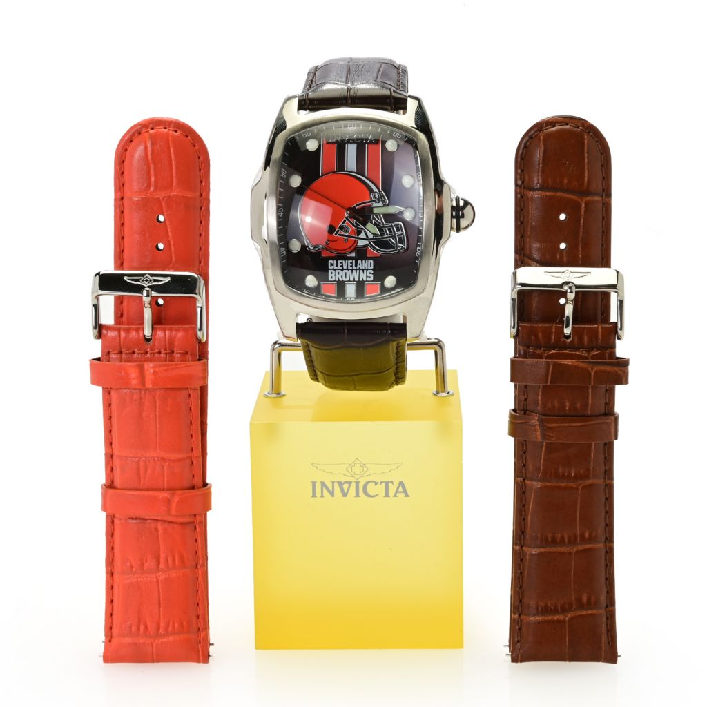 Invicta NFL Lupah 47mm Quartz Watch w/ 3-Piece Strap Set