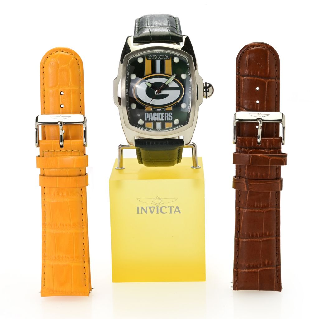 Invicta NFL Lupah 47mm Quartz Watch w/ 3-Piece Strap Set