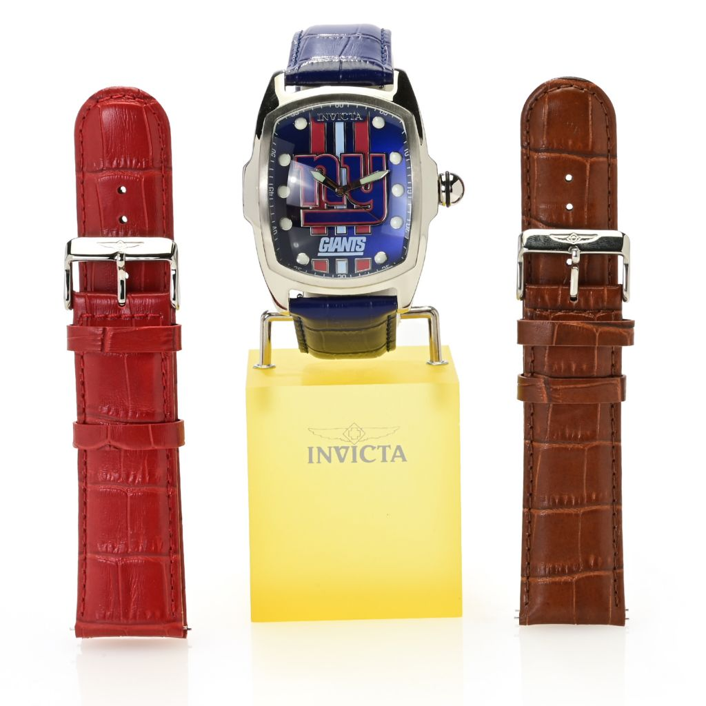 Invicta NFL Lupah 47mm Quartz Watch w/ 3-Piece Strap Set