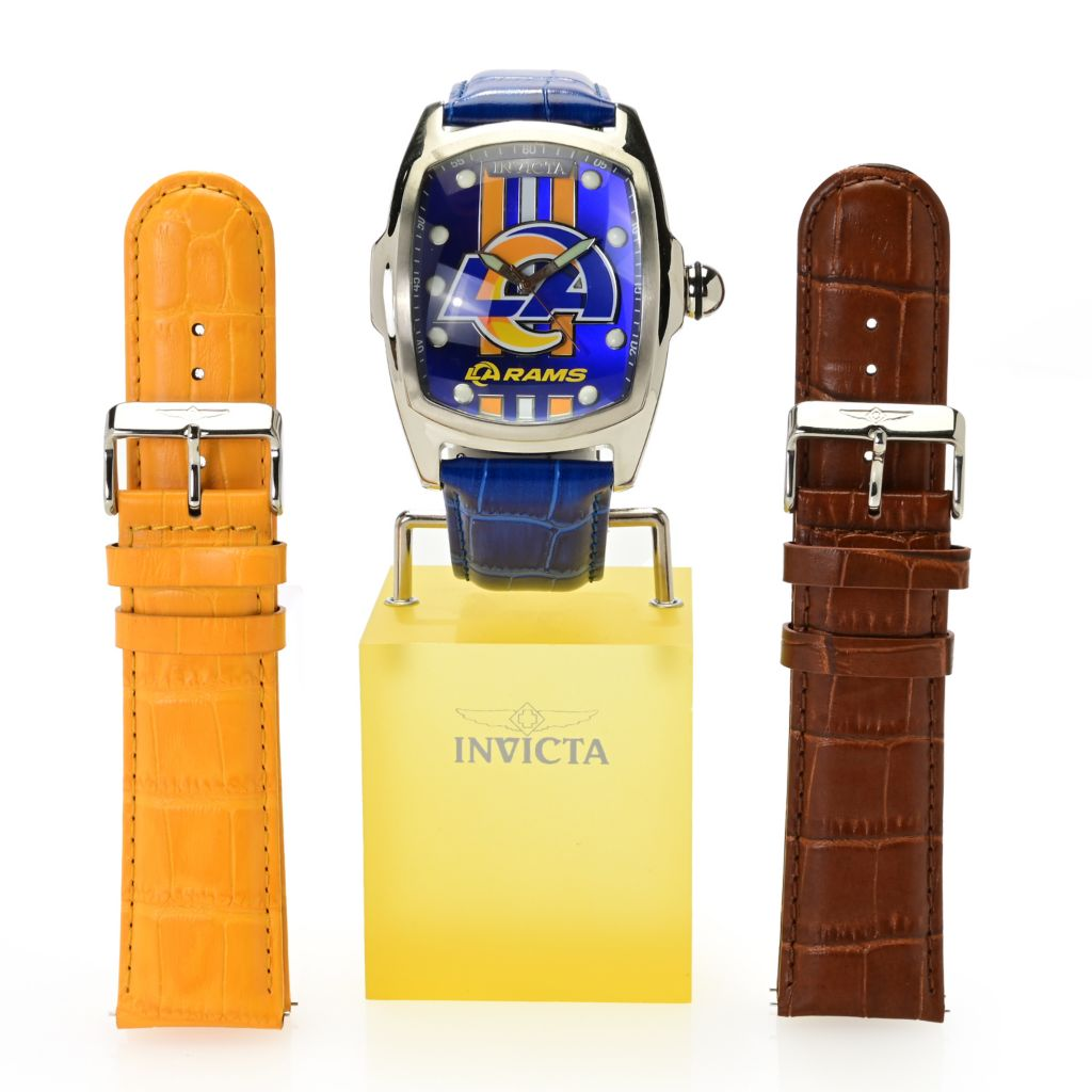 Invicta NFL Lupah 47mm Quartz Watch w/ 3-Piece Strap Set