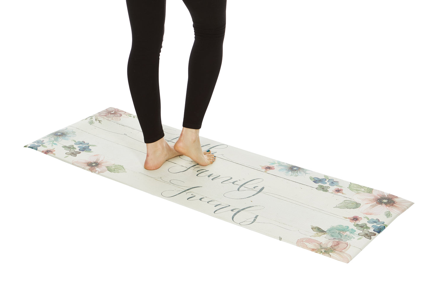 20" x 55" Chic Anti-Fatigue Memory Foam Kitchen Runner Mat (Faith Family Friends)