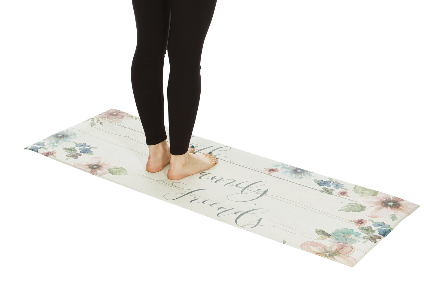 20" x 55" Chic Anti-Fatigue Memory Foam Kitchen Runner Mat (Faith Family Friends)