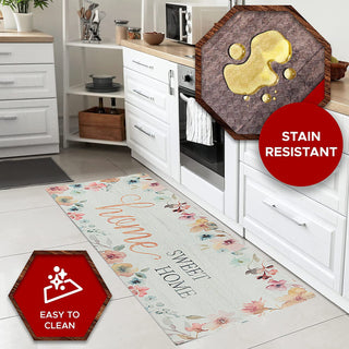 20" x 55" Chic Anti-Fatigue Memory Foam Kitchen Runner Mat (Home Sweet Home)