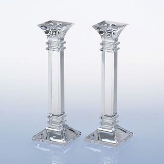 Marquis by Waterford Treviso Set of Two 10" Crystal Candle Holders