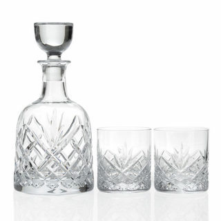 Marquis by Waterford Patterson Set of 2 (8 oz) Double Old Fashioned Glasses & 24 oz Decanter