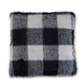 At Home w/ Jorge Perez 17" Square Buffalo Plaid Faux Fur Pillow