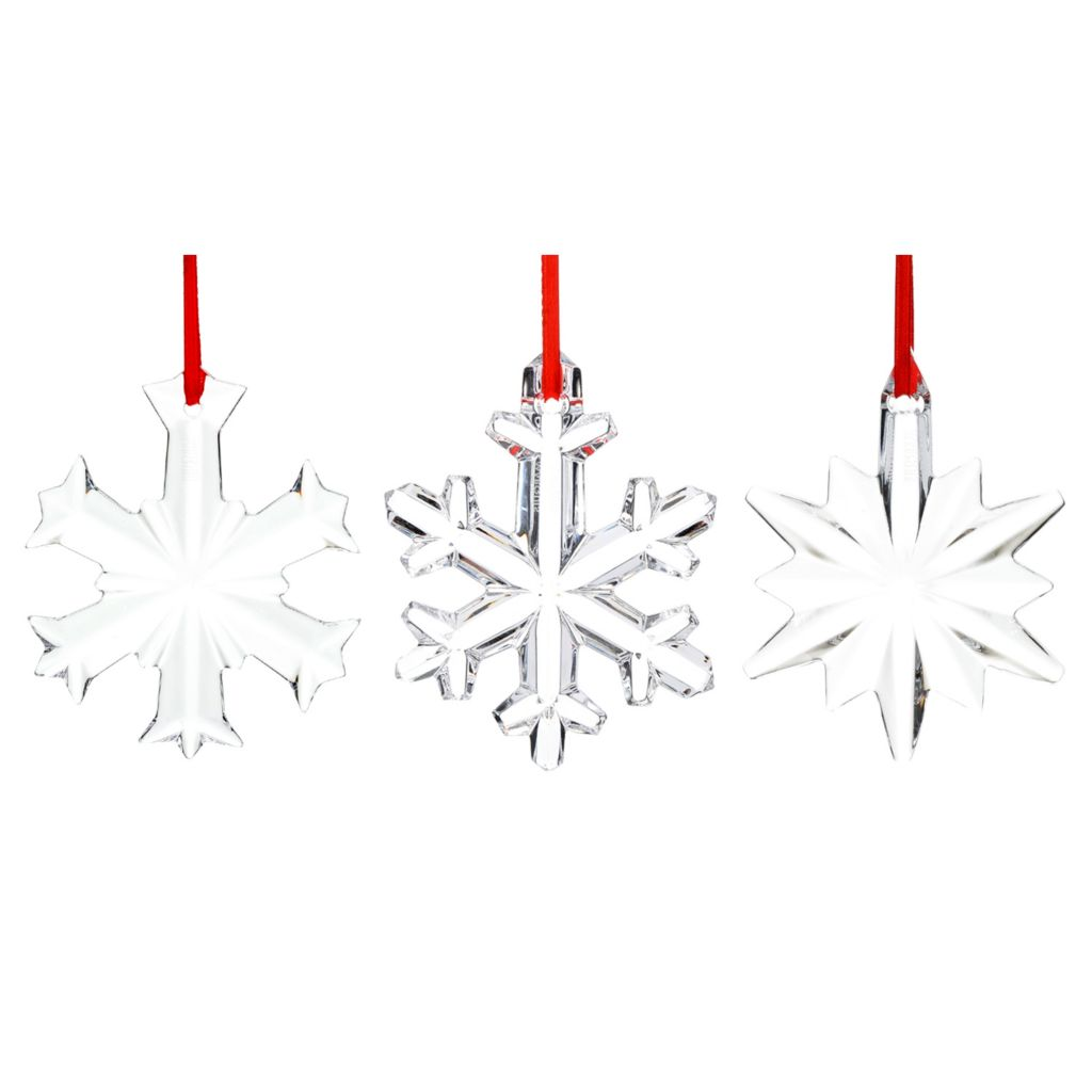 Marquis by Waterford Set of 3 Assorted Snowflake