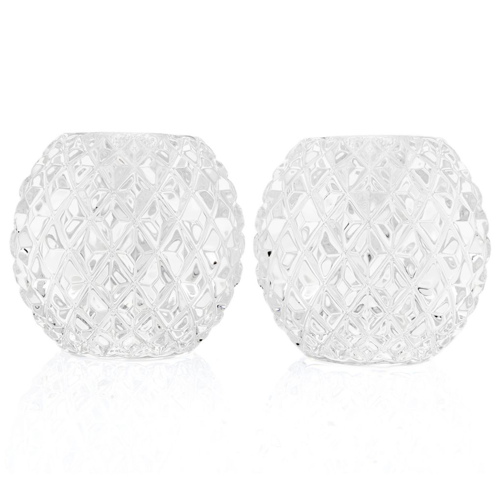 Waterford Crystal Set of 2 (3") Round Candle Holders