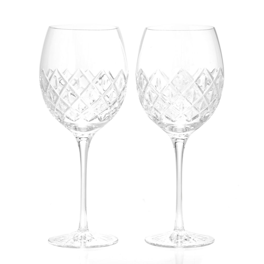 Waterford Crystal Astor Set of 2 18 oz Wine Goblets