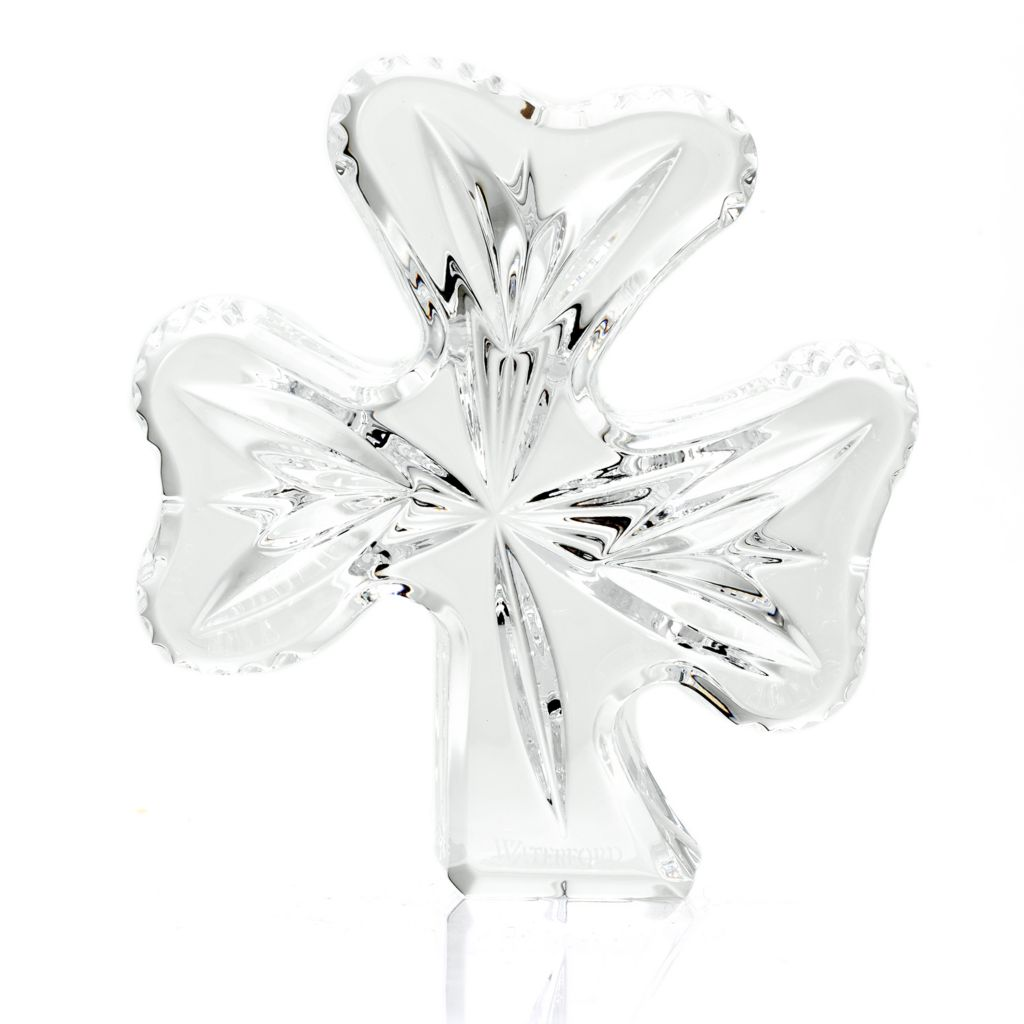 Waterford Crystal 4" Shamrock Paperweight Collectible