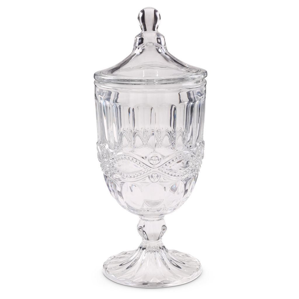 At Home w/ Jorge Perez Park Place Glass Urn w/ Lid