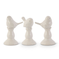 At Home w/ Jorge Parez Assorted Cream Ceramic Birds on Pedestal