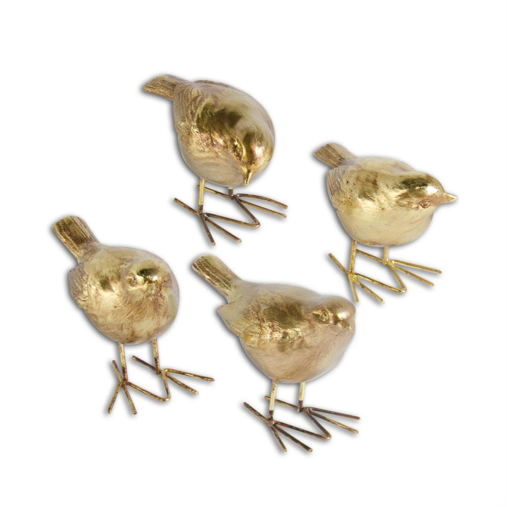 At Home w/ Jorge Parez Choice of Color Assorted 4" Antique Birds Set of 4