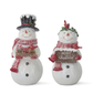 At Home w/ Jorge Parez Set of 2 Glittered White Resin Snowmen