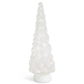 At Home w/ Jorge Parez Choice of Size Clear Glass Flocked LED Tree
