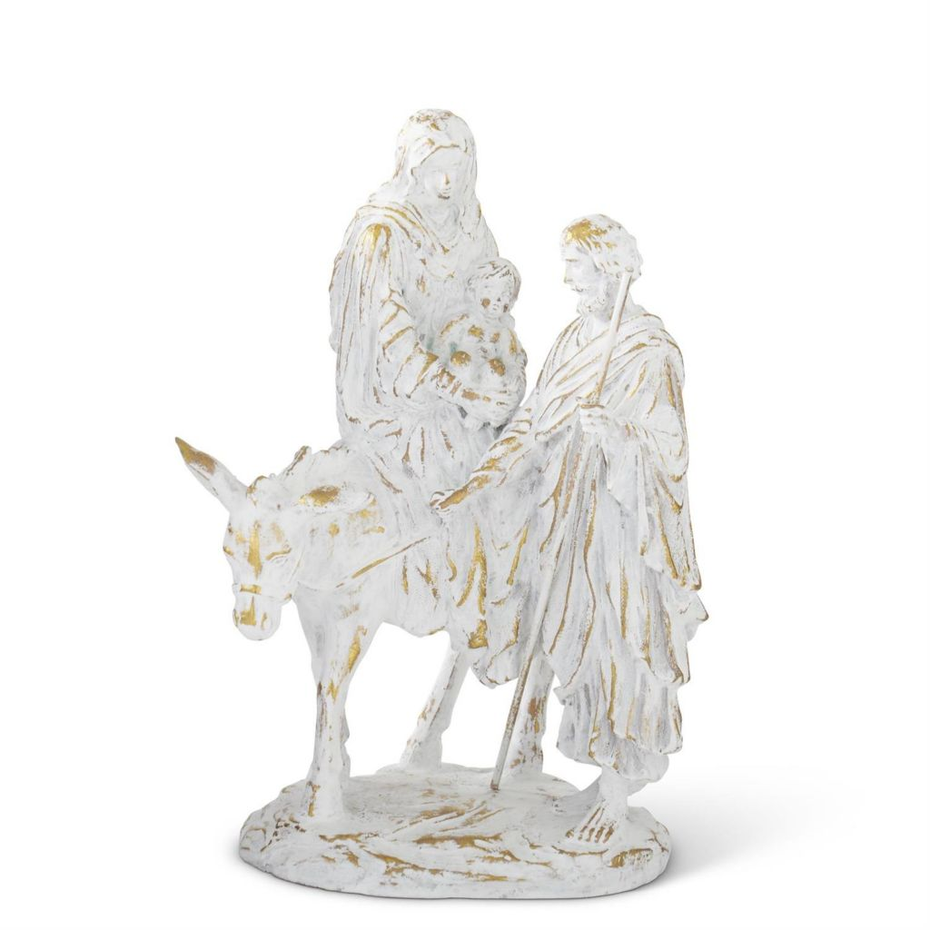 at-home-w-jorge-perez-14-white-gold-resin-joseph-w-mary-riding-donkey-nativity